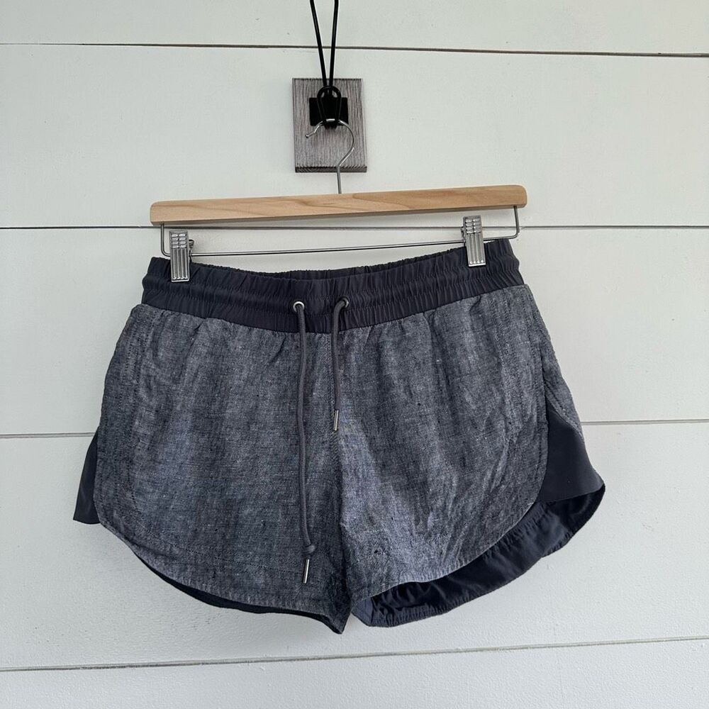 Athleta Gray Women’s 2 Bali Linen Shorts